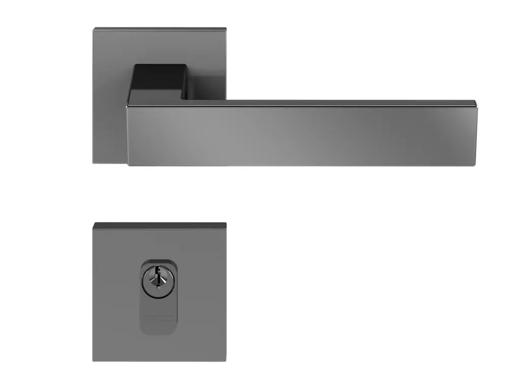 Fechadura Beethoven Grafite Polido Externa