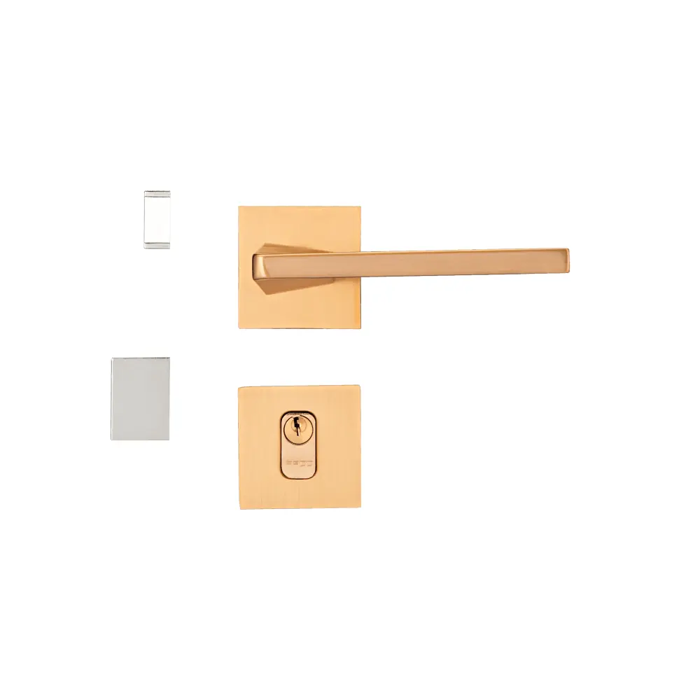Fechadura Karli Red Gold Escovado Externa