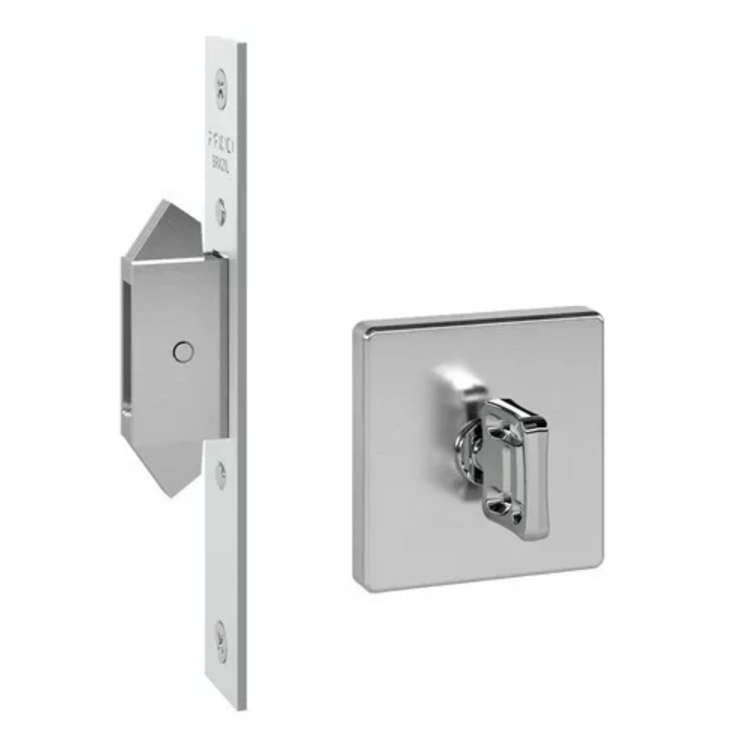 Fechadura Trava De Correr Banheiro Aço Inox Escovado Rq2 Ixe Raio Pado