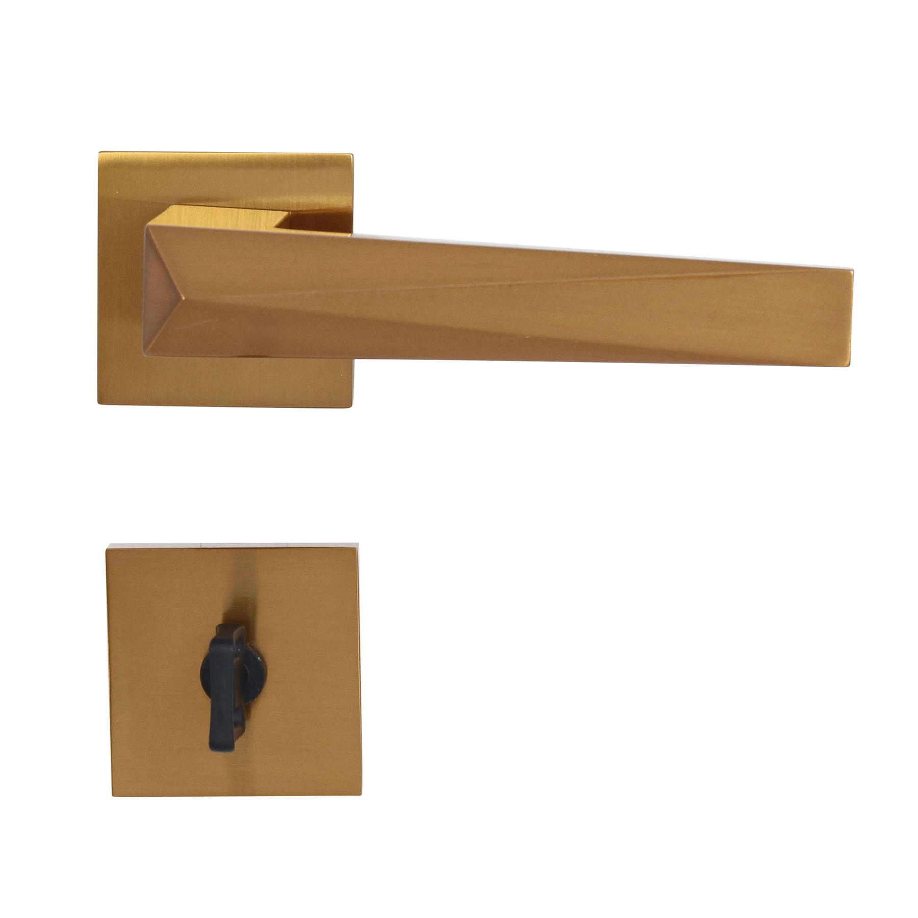 Fechadura Pado para Porta do Banheiro Rose Gold 55mm Chave Simples Ascot