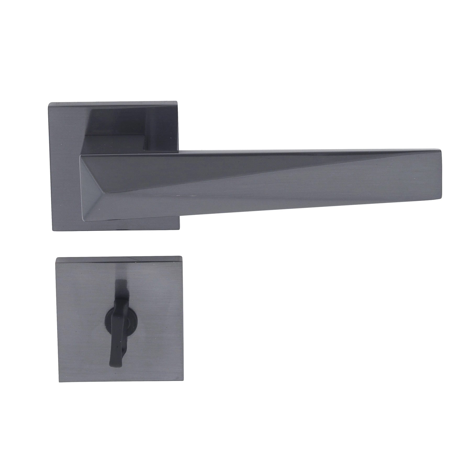 Fechadura Pado para Porta do Banheiro Escovado 55mm Chave Simples Ascot