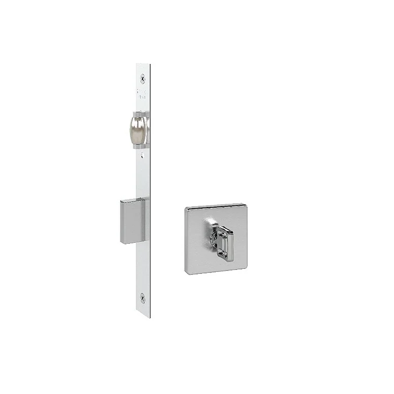 Fechadura Rolete Porta Banheiro Pivotante Pado Inox Escovado 55mm
