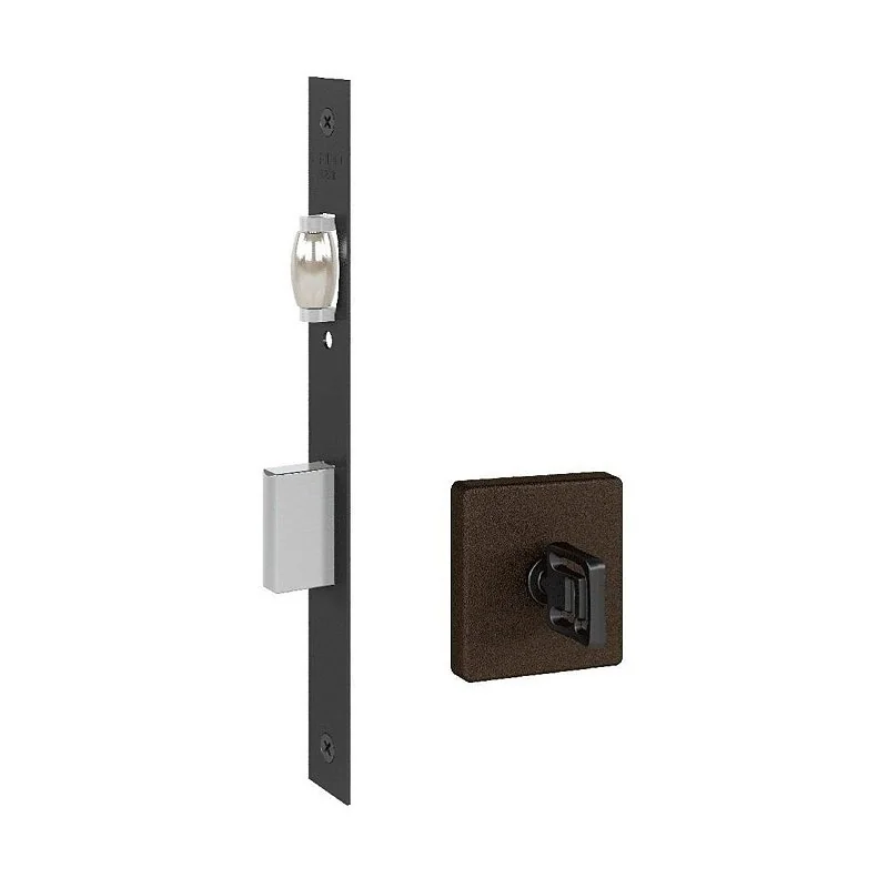 Fechadura Rolete Porta Banheiro Wc Pivotante Pado Corten Marrom Maquina 55mm 471 Quadrada