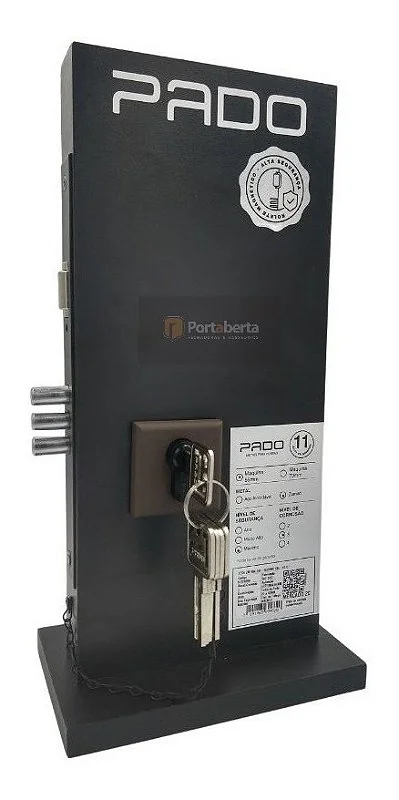 Fechadura Rolete Magnético Pado Pivotante Corten Marrom 55mm
