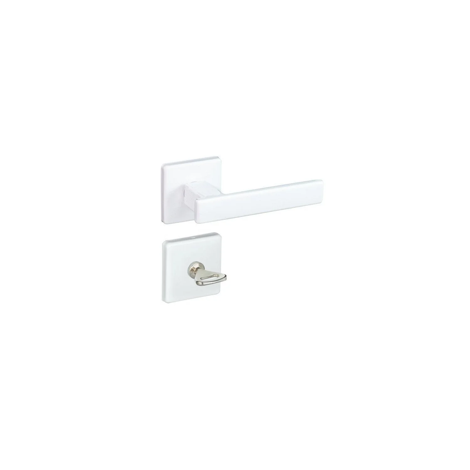 Fechadura 408 Com Roseta Branco Banheiro Branco