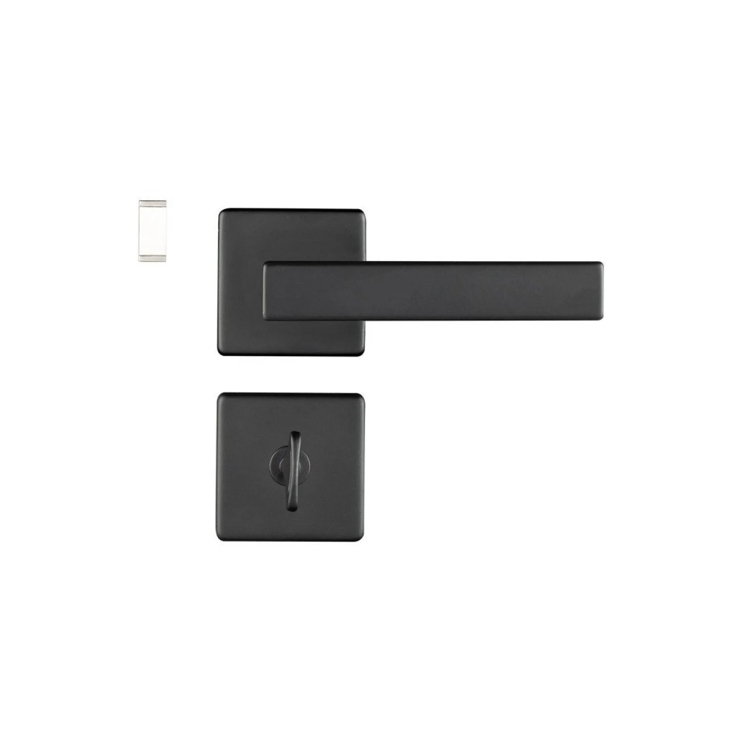 Fechadura 409 Com Roseta Preto Banheiro Preto