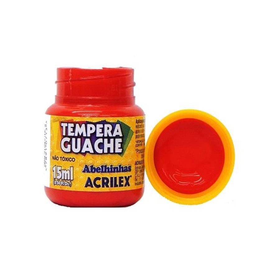 Tempera Guache Acrilex Vermelho Fogo 15m