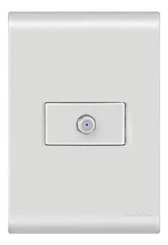 Conjunto 4x2 1 Tomada De Tv Cabo Coaxial Liz Tramontina Branco