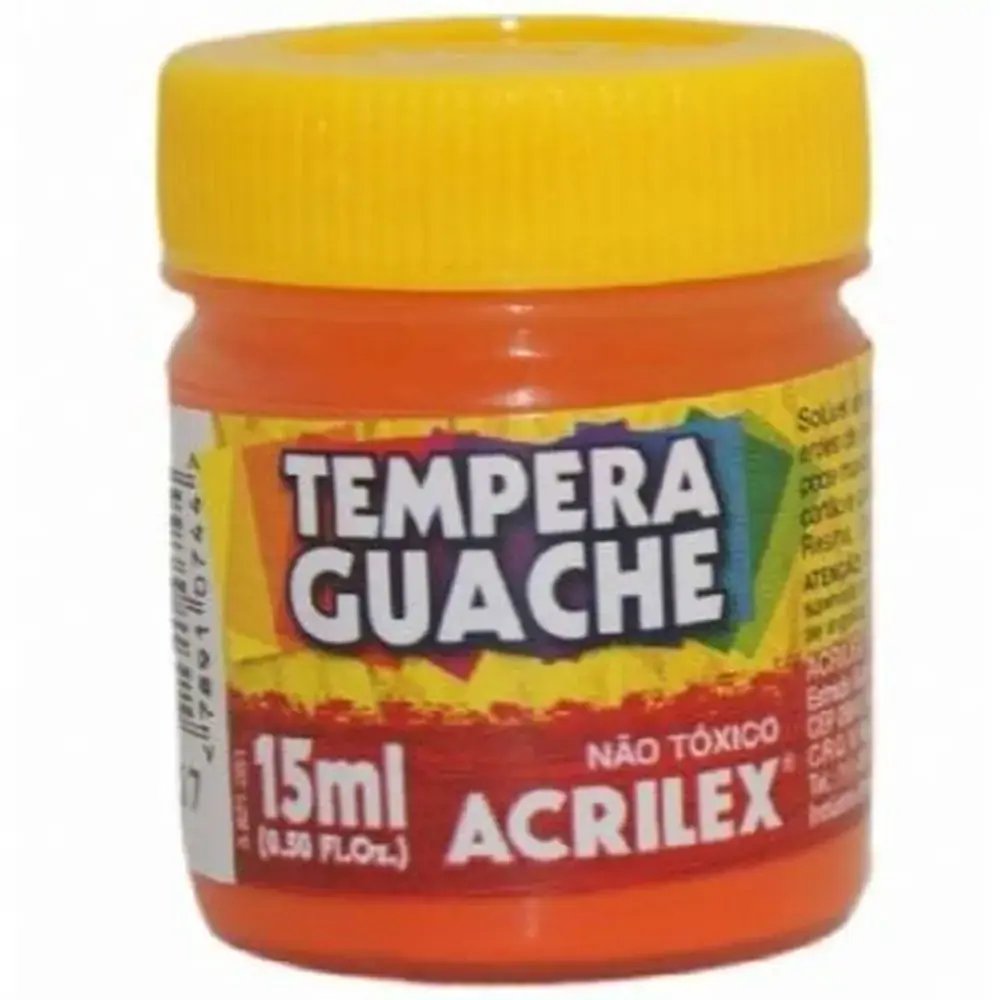 Tempera Guache Acrilex Laranja 15ml 517