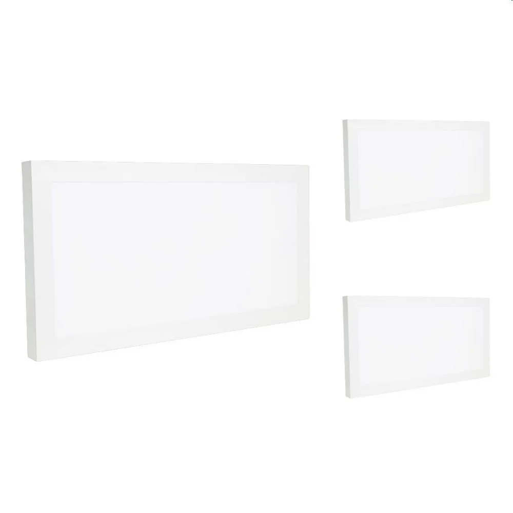 3 Painel De Led Taschibra Pro Retangular De Sobrepor 32w Bivolt 6500k Luz Branca