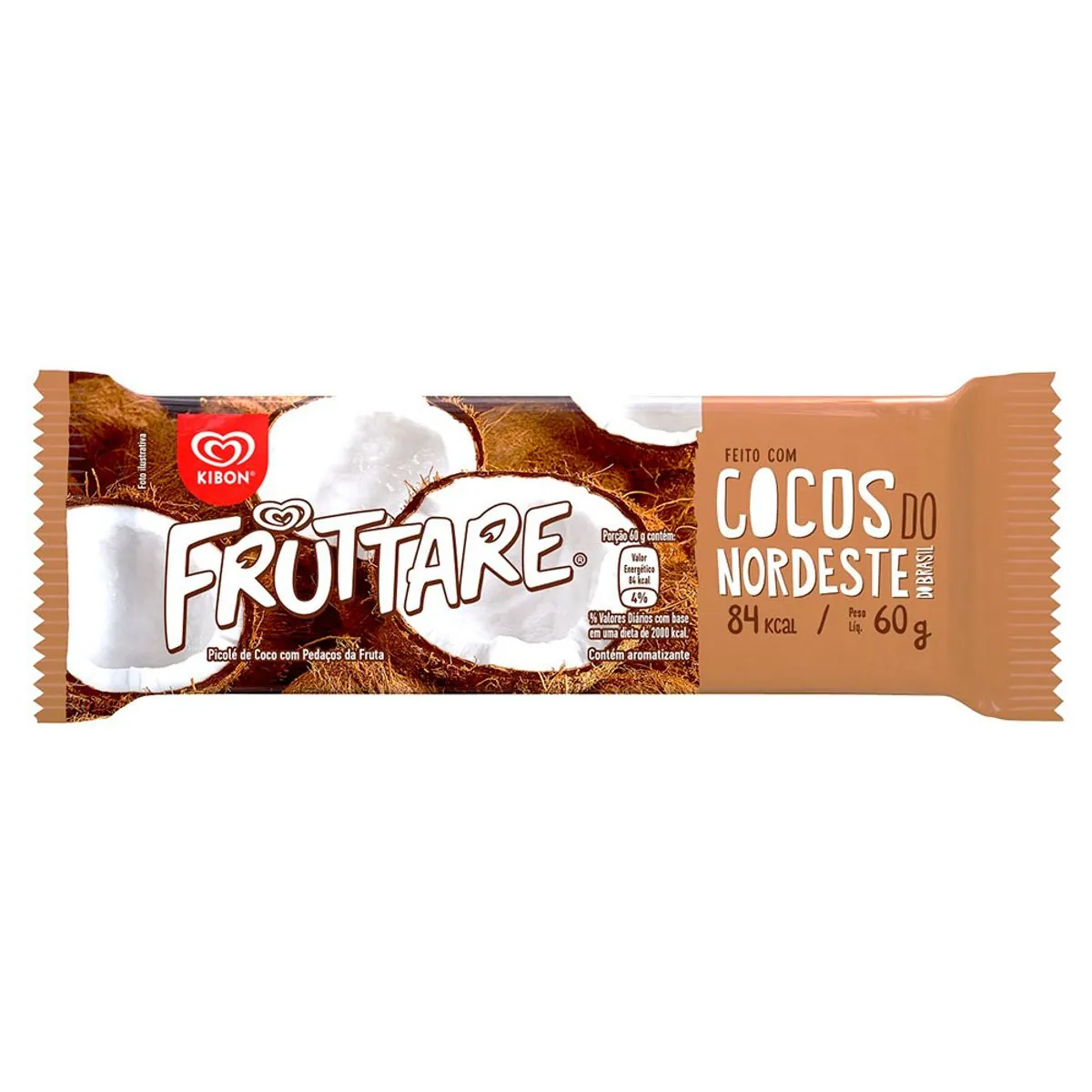 Picolé Coco Kibon Fruttare Pacote 60g