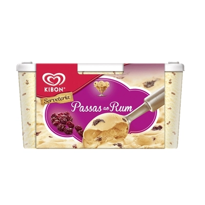 Sorvete Kibon Sorveteria Passas Ao Rum 1,5lt