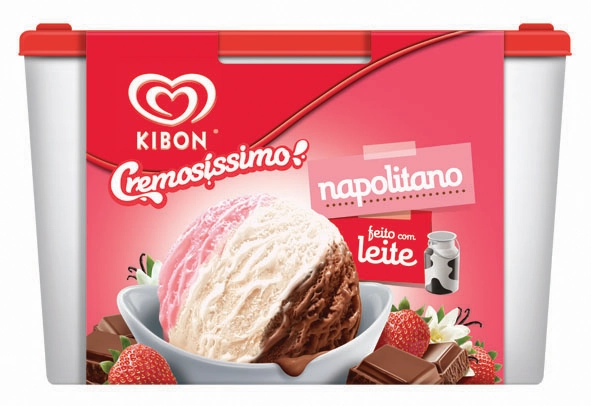 Sorvete Kibon Cremosíssimo Napolitano 2l