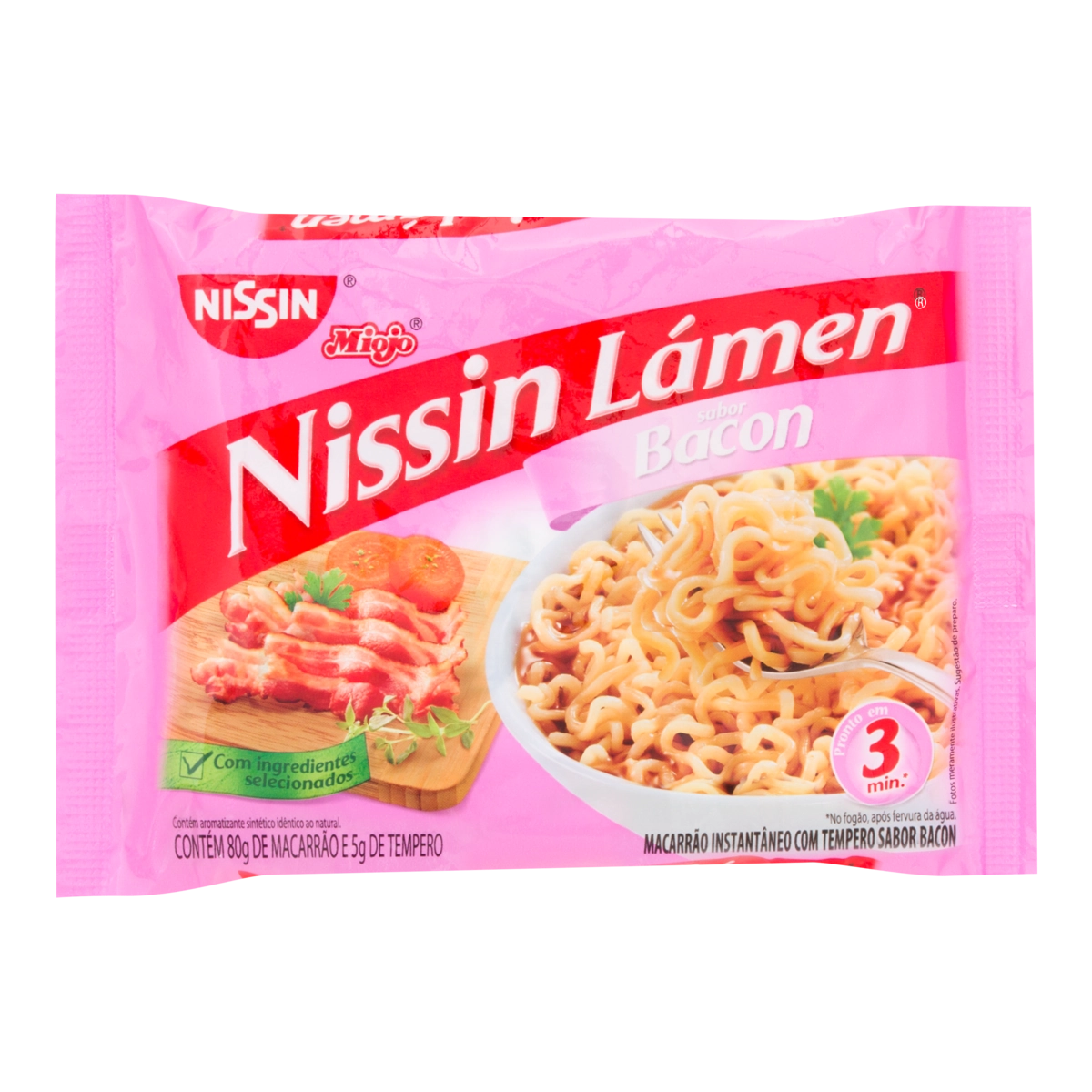 Macarrão Instantâneo NISSIN Lámen Sabor Bacon 85g