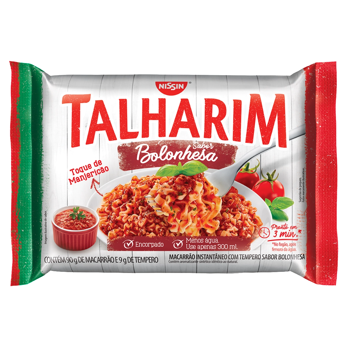 Macarrão Instantâneo de Bolonhesa Nissin Miojo Talharim Pacote 99g