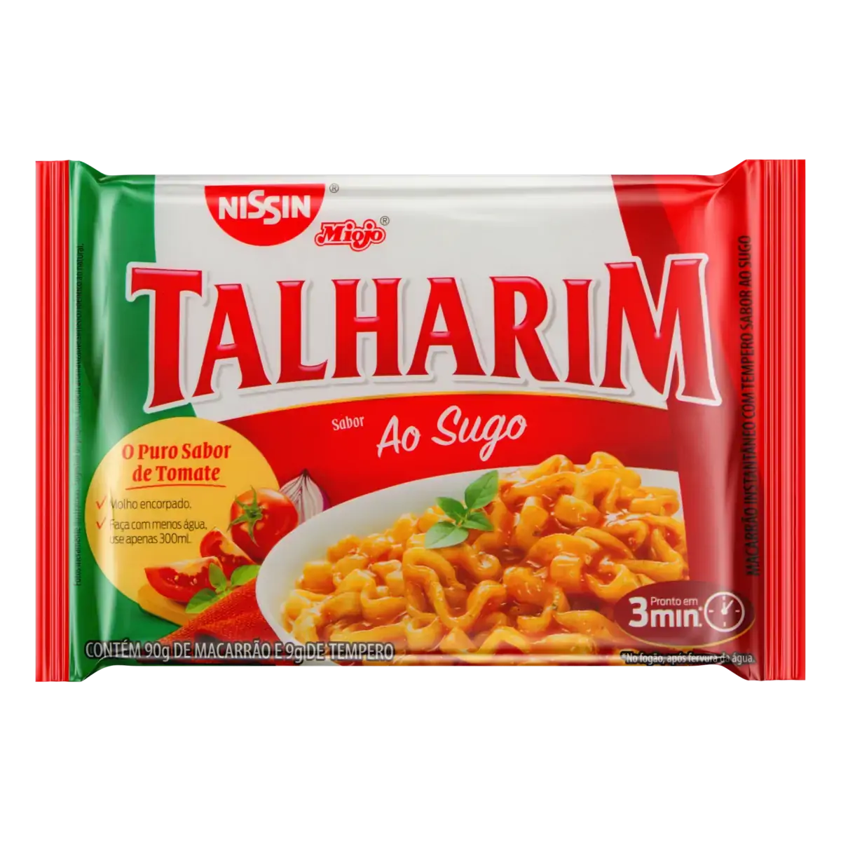 Macarrão Instantâneo Talharim Ao Sugo Nissin Miojo Pacote 99g