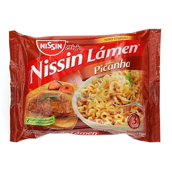 Macarrão Instantâneo de Picanha Nissin Miojo Lámen Pacote 85g