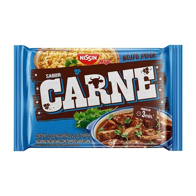 Macarrão Instantâneo Lámen Carne Nissin Miojo Nosso Sabor Pacote 74g