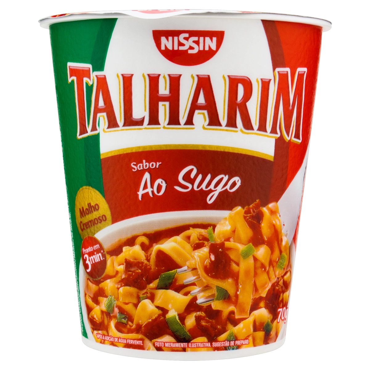 Macarrão Instantâneo Talharim Ao Sugo Nissin Copo 70g