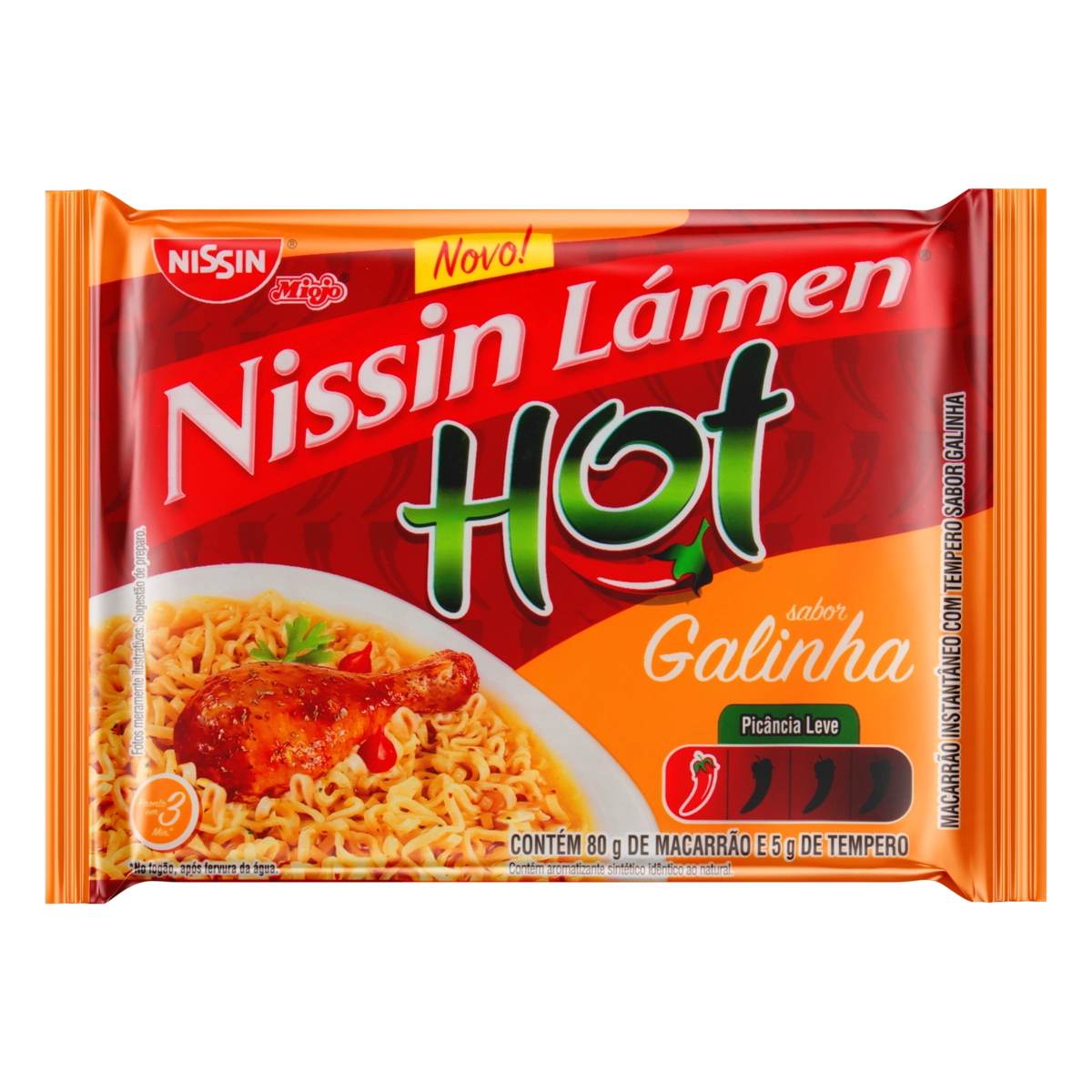 Macarrão Instantâneo Lámen Galinha Nissin Miojo Hot Pacote 85g