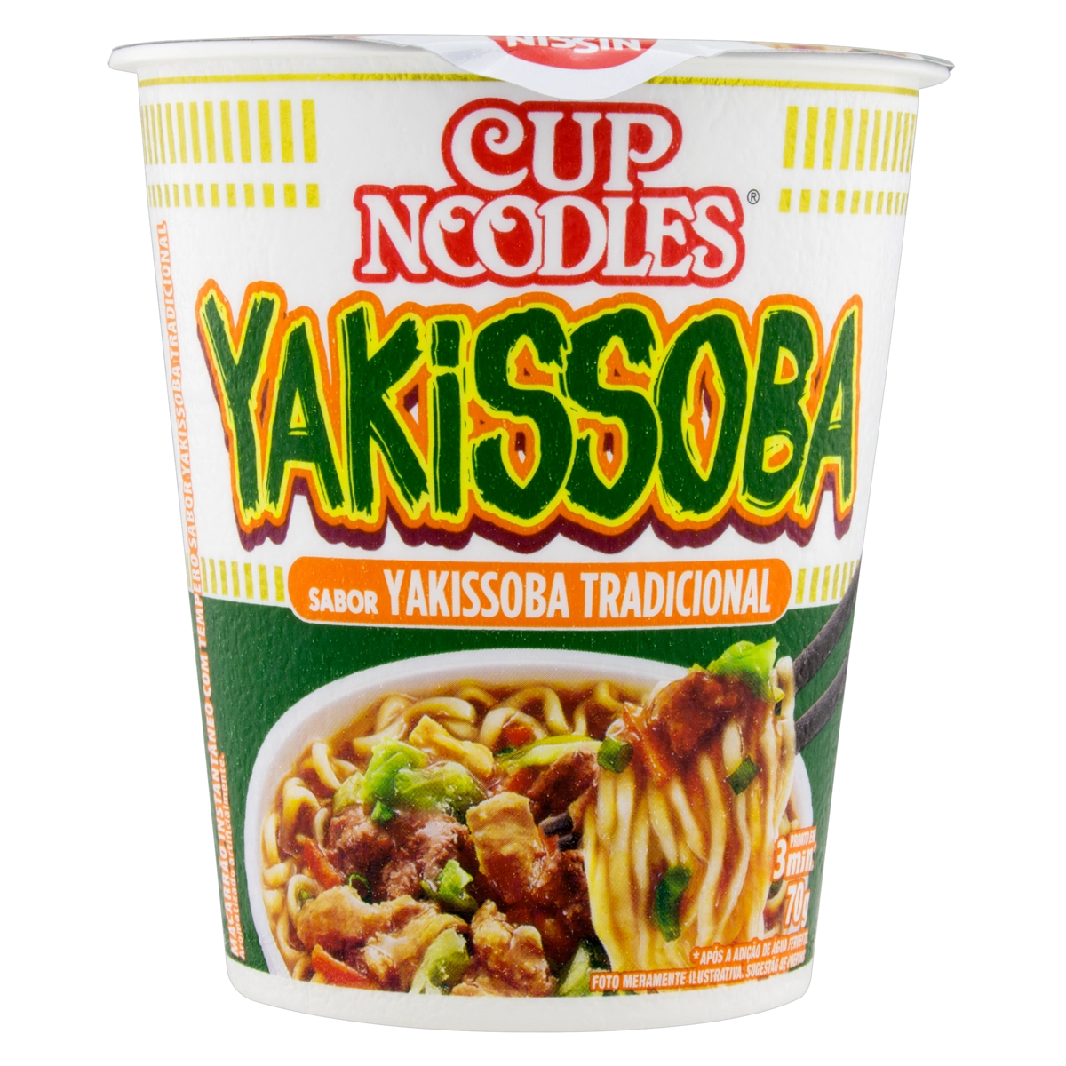 Massa Instantânea Yakissoba Tradicional Nissin Cup Noodles Copo 70g