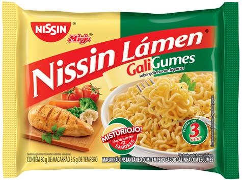 Macarrão Instantâneo Lámen Galigumes Nissin Miojo Misturiojo Pacote 85g