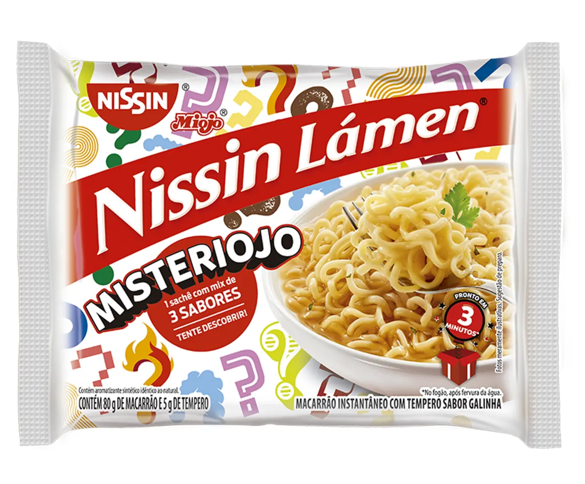 Macarrão Instantâneo Lámen Galinha Nissin Miojo Misteriojo Pacote 85g