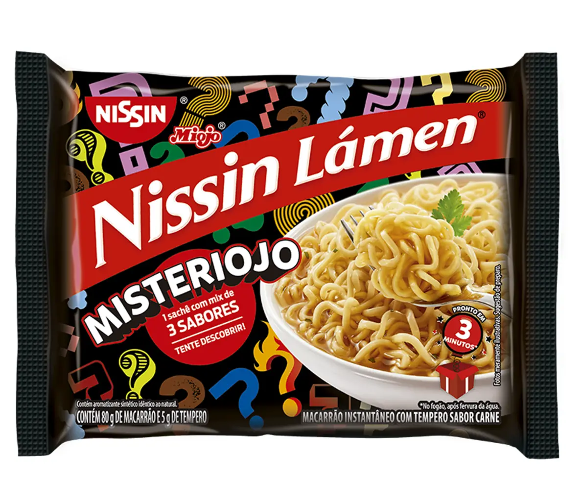 Macarrão Instantâneo Lámen Carne Nissin Miojo Misteriojo Pacote 85g