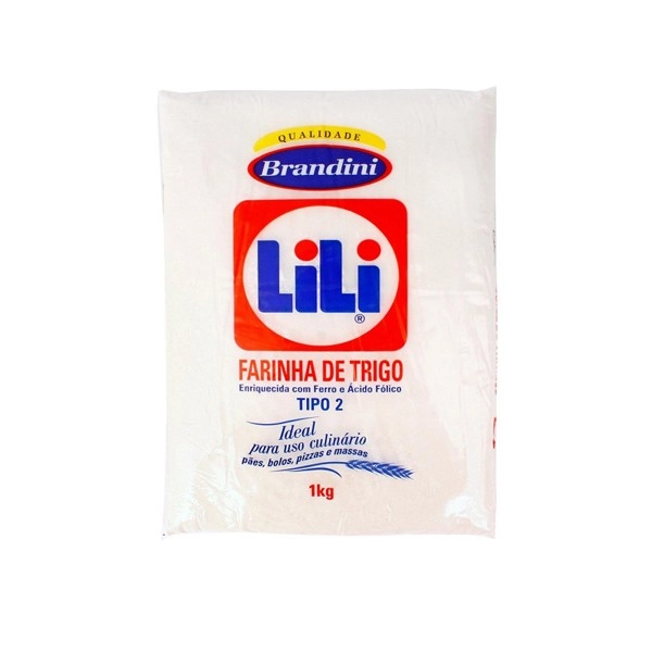 Farinha De Trigo Tipo 2 Para Pães, Bolos, Pizzas E Massas Lili Pacote 1kg