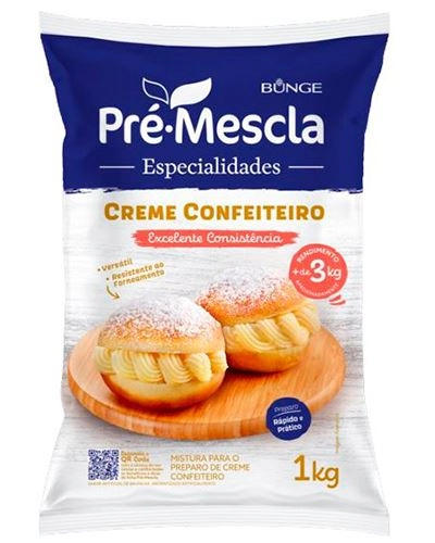 Mistura Para Creme Confeiteiro Baunilha Pré Mescla Especialidades Pacote 1kg