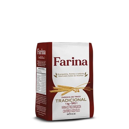 Farinha De Trigo Tipo 1 Tradicional Farina Pacote 1kg