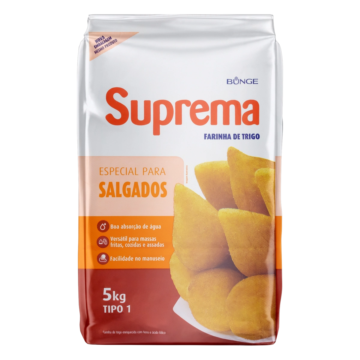 Farinha De Trigo Tipo 1 Para Salgados Suprema Pacote 5kg