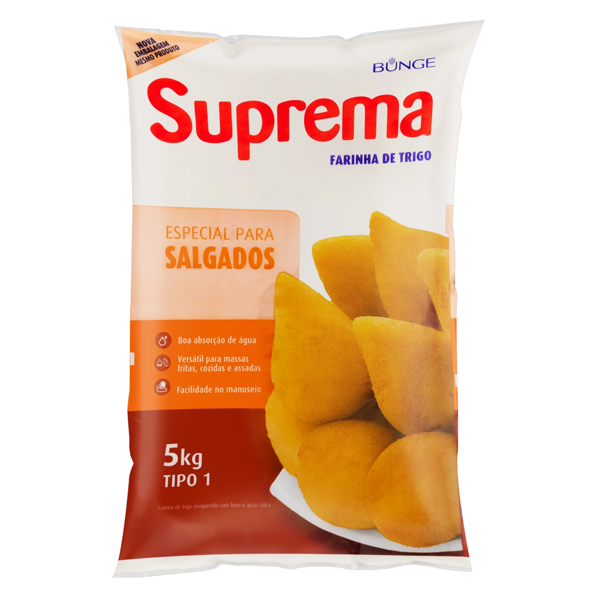 Farinha De Trigo Tipo 1 Para Salgados Suprema Pacote 5kg