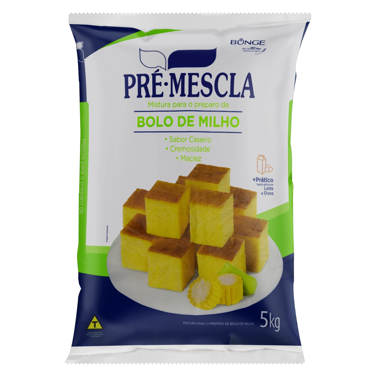 Mistura Para Bolo Milho Pré Mescla Pacote 5kg