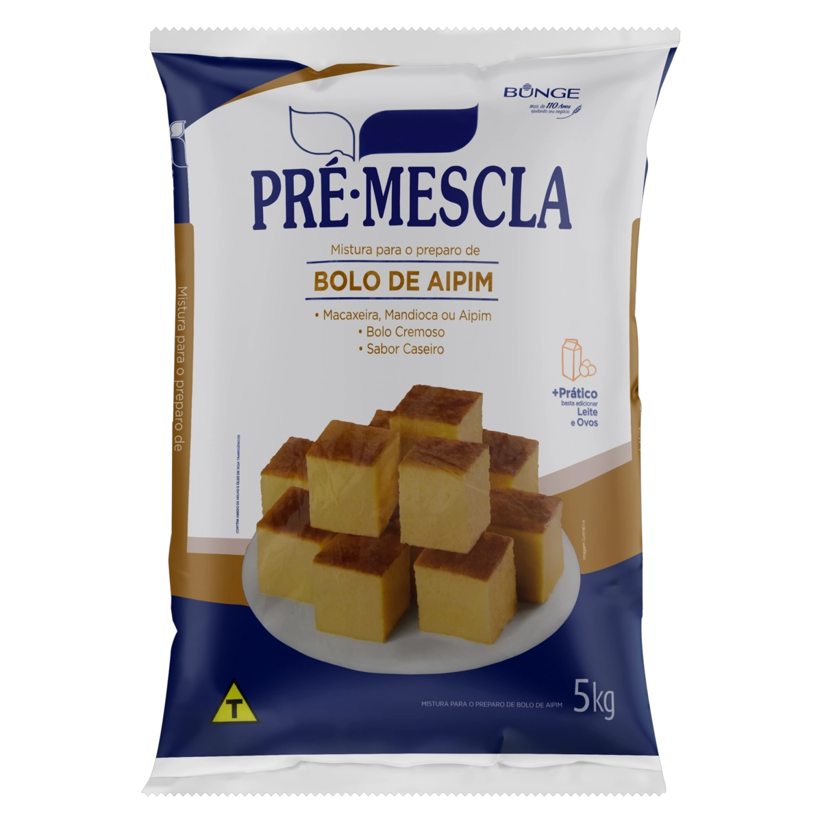 Mistura Para Bolo Aipim Pré Mescla Pacote 5kg