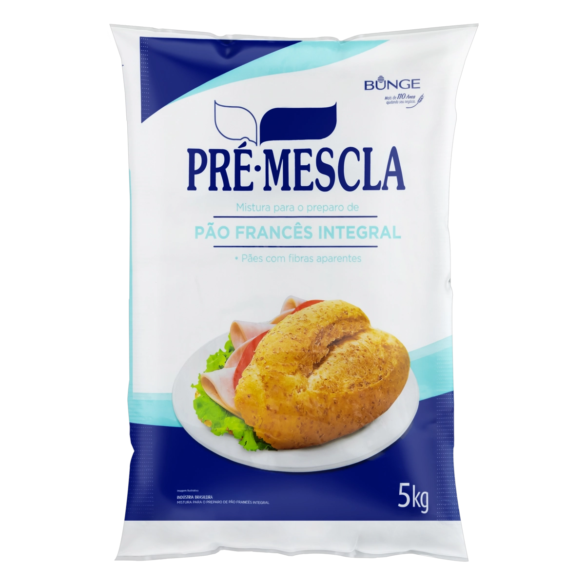 Mistura Para Pão Francês Integral Pré Mescla Pacote 5kg