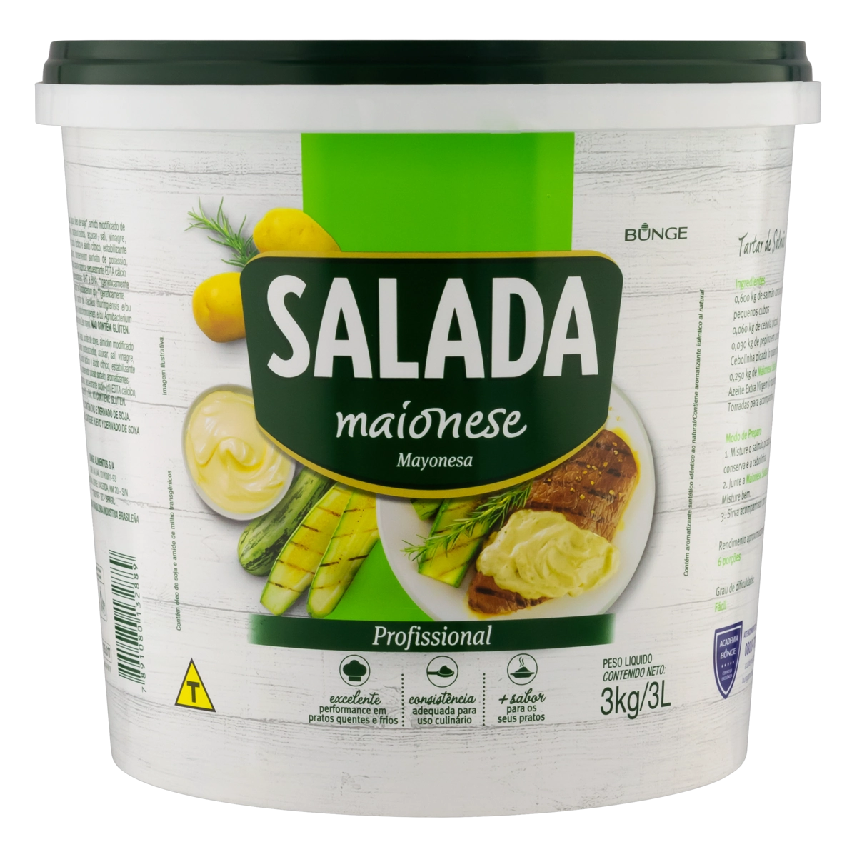 Maionese Uso Profissional Salada Balde 3kg