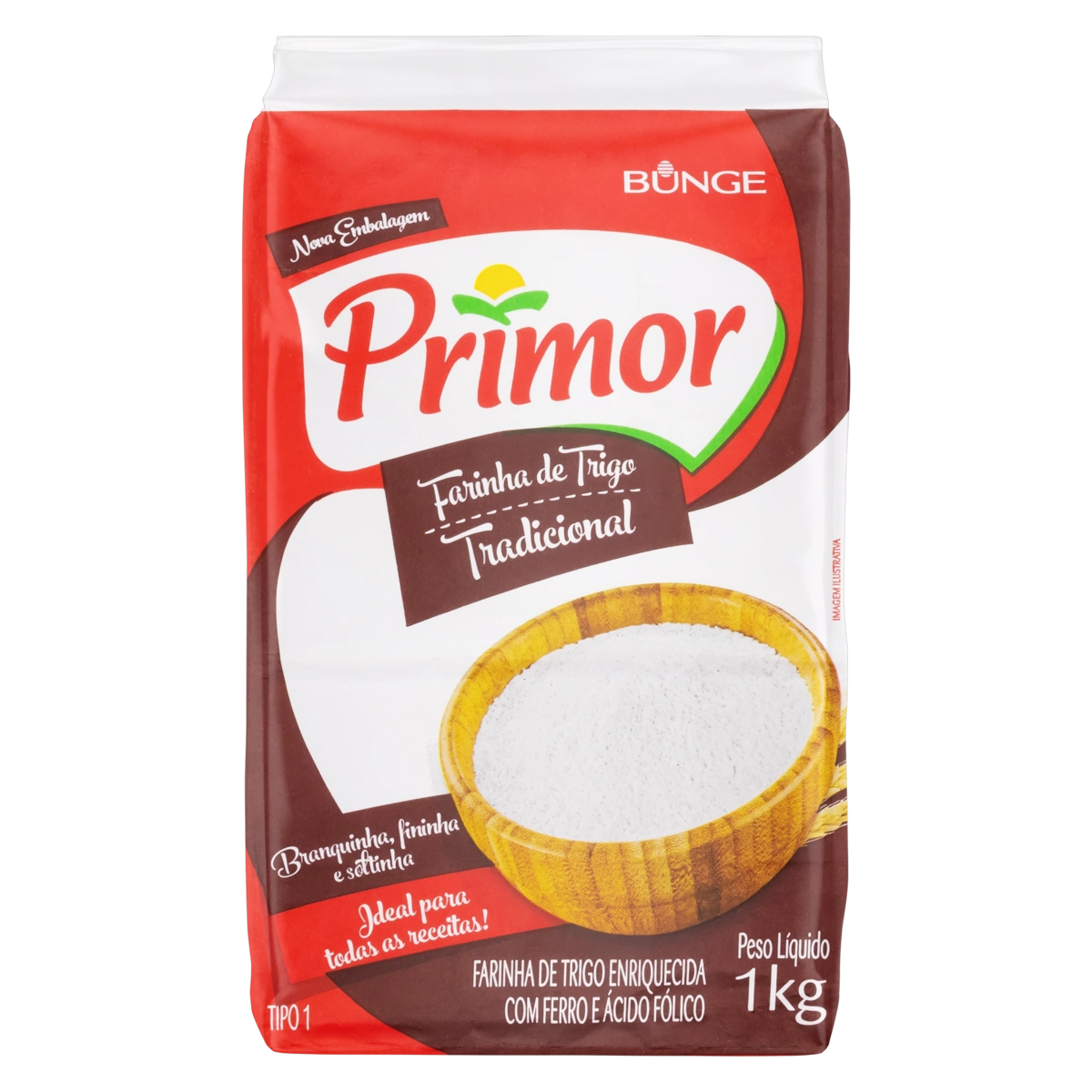 Farinha De Trigo Tipo 1 Primor Pacote 1kg