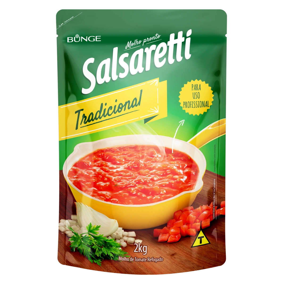 Molho De Tomate Uso Profissional Tradicional Salsaretti Sachê 2kg