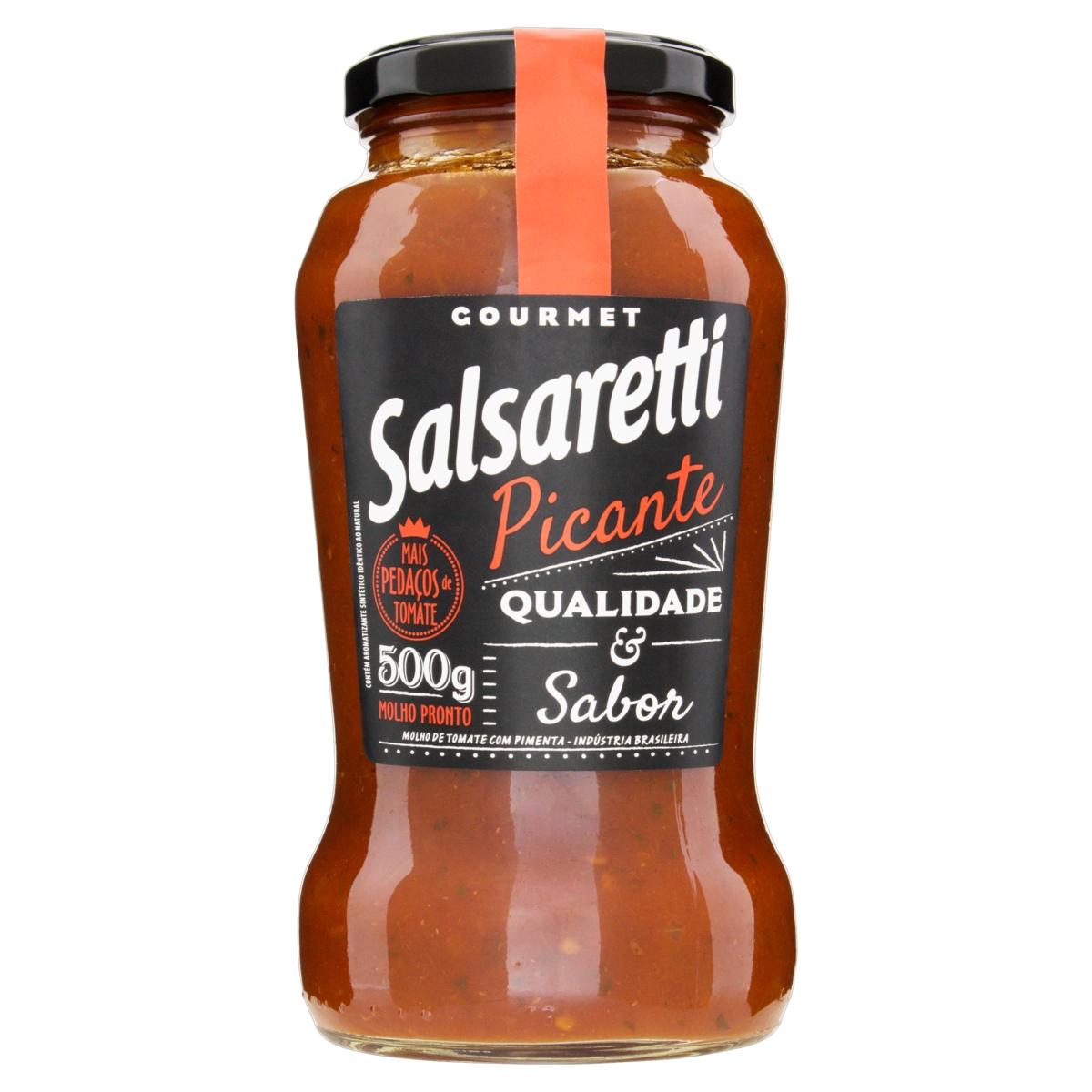 Molho De Tomate Picante Salsaretti Gourmet Vidro 500g