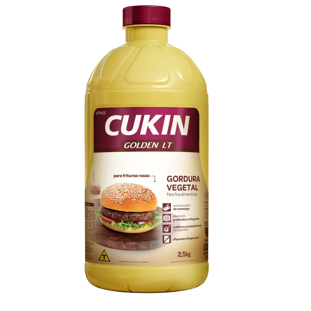 Gordura Vegetal Manteiga Cukin Golden Lt Garrafa 2,5kg