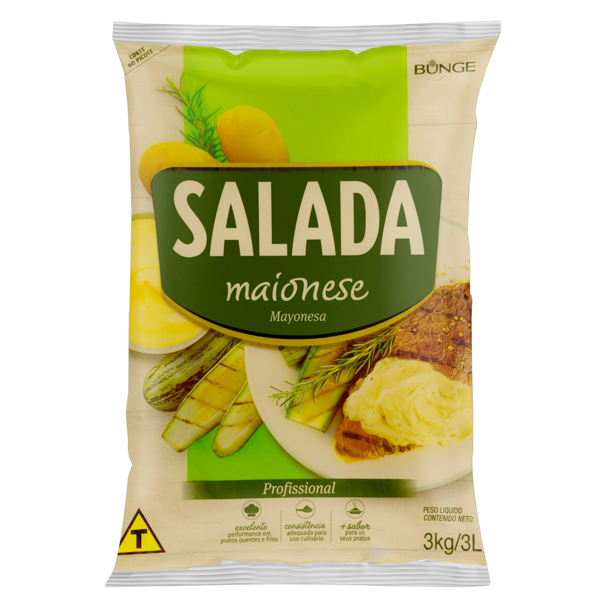 Maionese Uso Profissional Salada Pacote 3kg