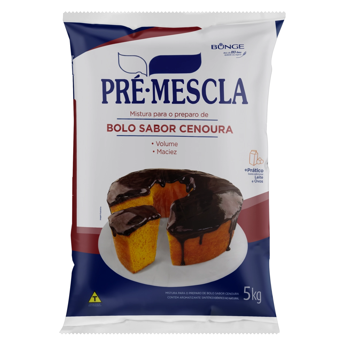 Mistura Para Bolo Cenoura Pré Mescla Pacote 5kg