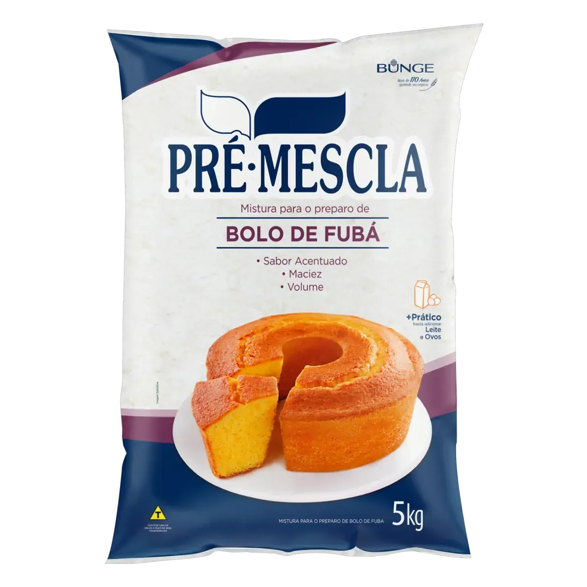 Mistura Para Bolo Fubá Pré Mescla Pacote 5kg