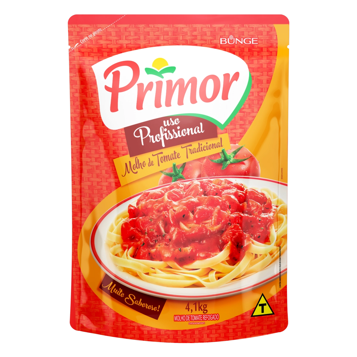 Molho De Tomate Uso Profissional Tradicional Primor Sachê 4,1kg