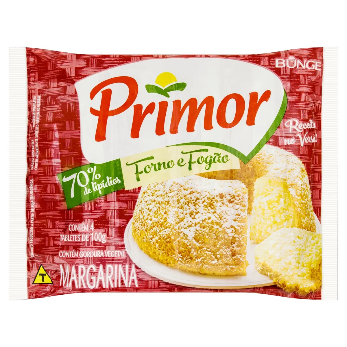 Margarina Forno e Fogão PRIMOR com 4 Tabletes 400g