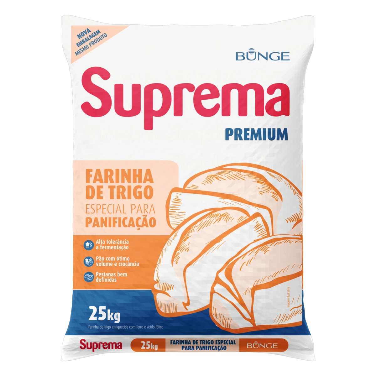 Farinha De Trigo Para Panificação Suprema Premium Saco 25kg
