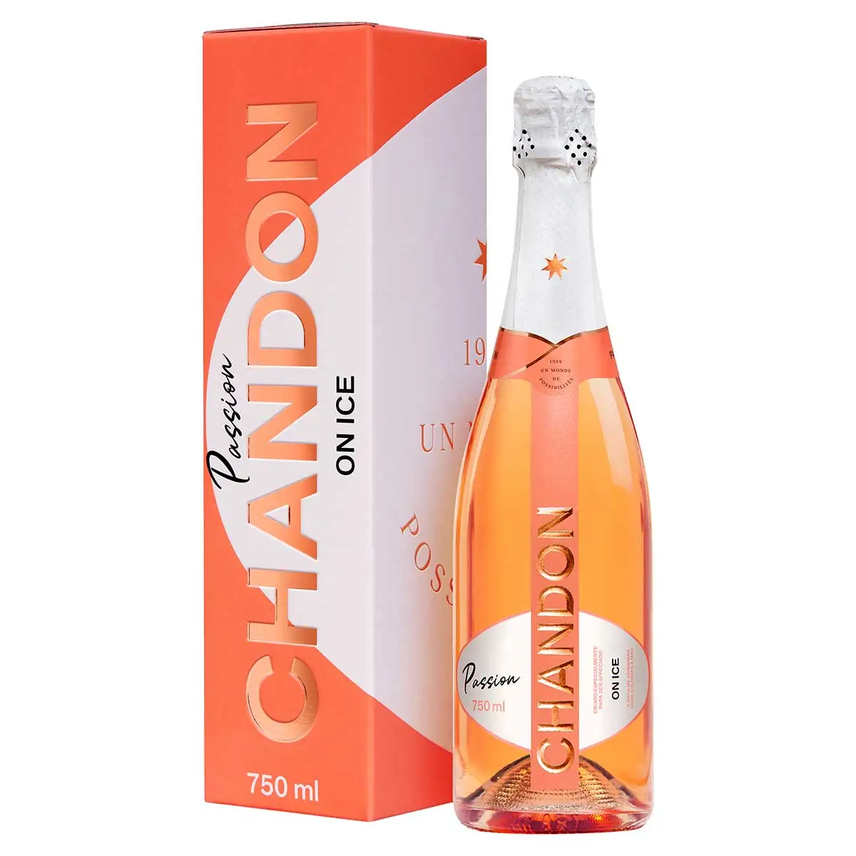 Espumante chandon passion 750ML+panettone lindt gotas duplo chocolate 400 g