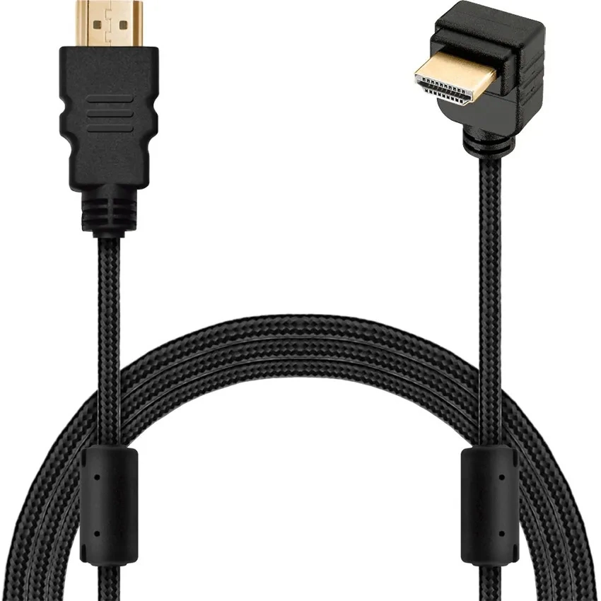 Cabo Hdmi 5 Metros 90 Graus Para Pouco Espaço Na Parede