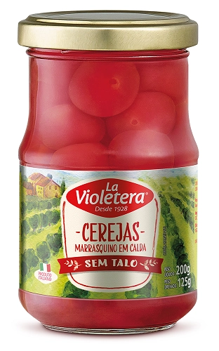 Cerejas Conserva Marraquino em Calda La Violetera 125 g